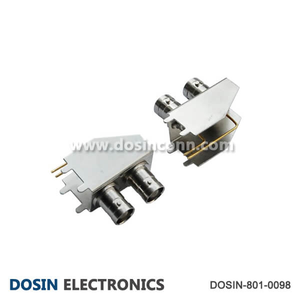 BNC Connector to AV Double Angled for PCB Mount