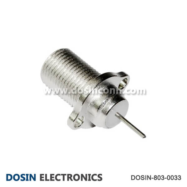 F Connector 75 Ohm Straight Coaxial Female for Cable