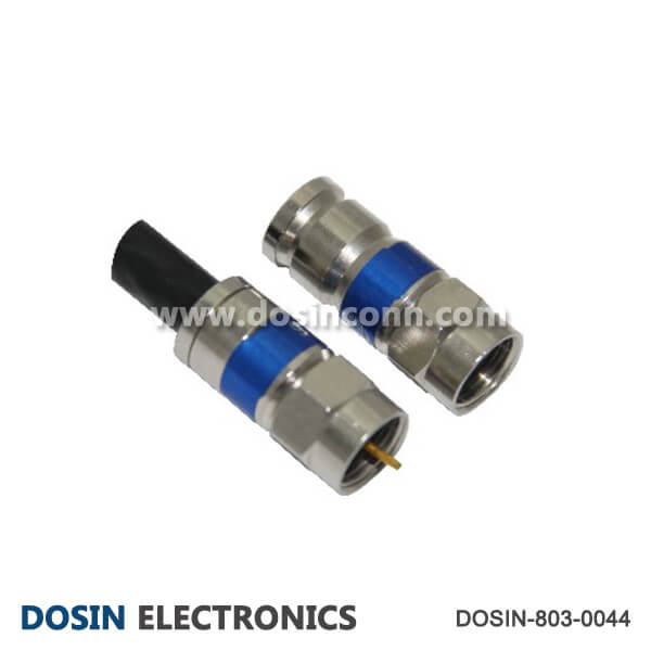 F Connector for RG6 Straight Male Crimp Type