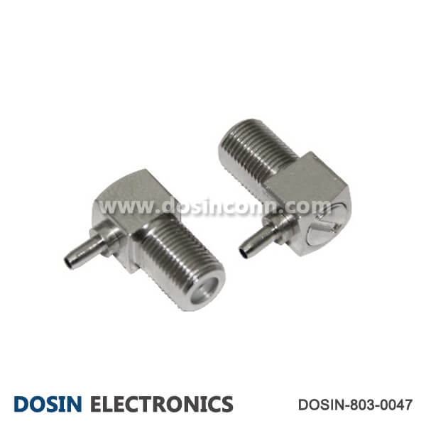 F Type Connector 90 Degree Female Coaxial for RG174