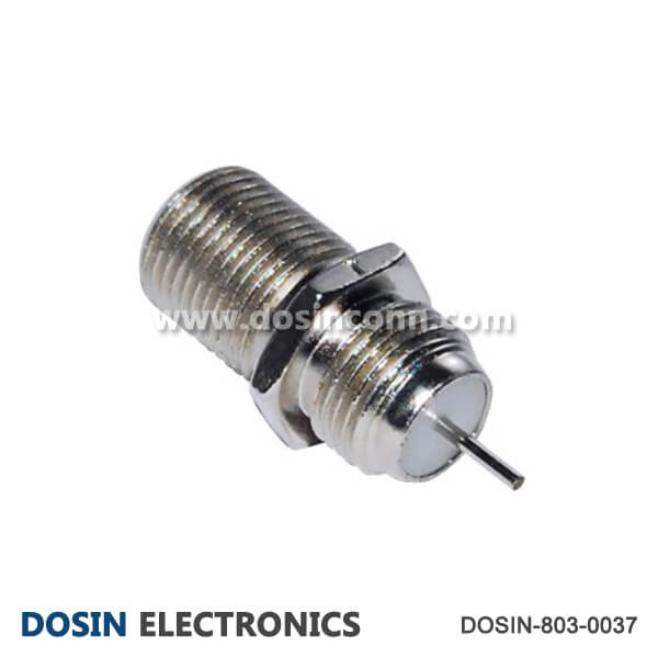 F Type Connector Crimp Type Wire Coaxial 180 Degree