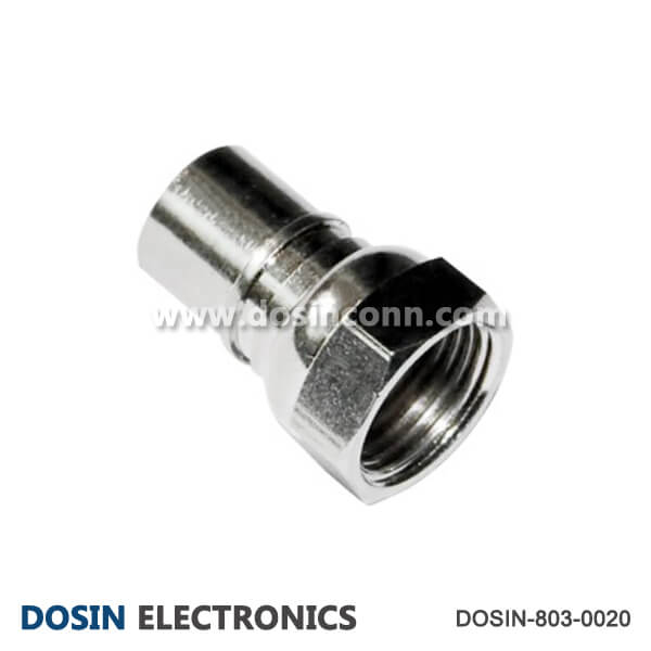 F-Type Connector for RG59 Cable Straighht Male Crimp Type