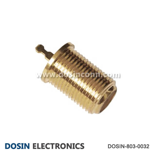 Gold F Connector Coaxial RF Female 180 Degree 75 Ohm for Cable