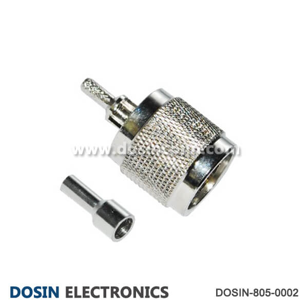 N Type Connector RG58 Staight Plug Crimp Type for Cable - Dosin 
