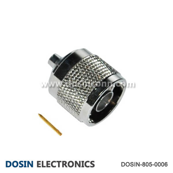 N Connector Solder Type Male Straight RF Coaxial for Cable