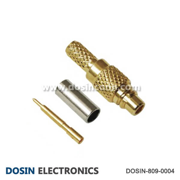 MCX Plug Connector RF Coaxial Straight Crimp Type for Cable