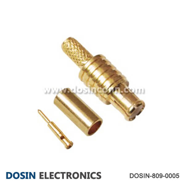 MCX Connector Jack 180 Degree RF Coaxial Crimp Type for Cable