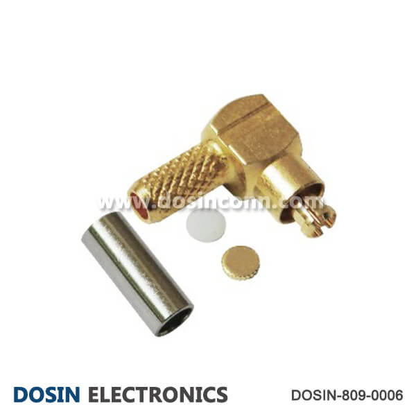 MMCX Connector RF Coaxial Angled Crimp Type for Cable