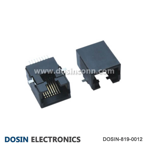 RJ45 Connector Jack unshield for PCB with Sold Pad