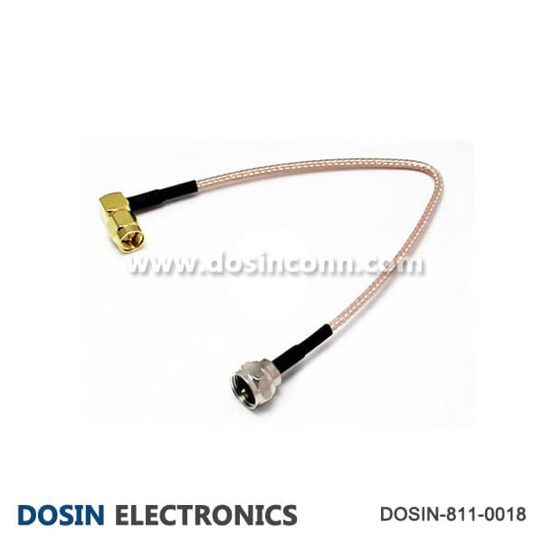 RG179 Coaxial Cable Assembly with SMA Angled Male to F Straight Male