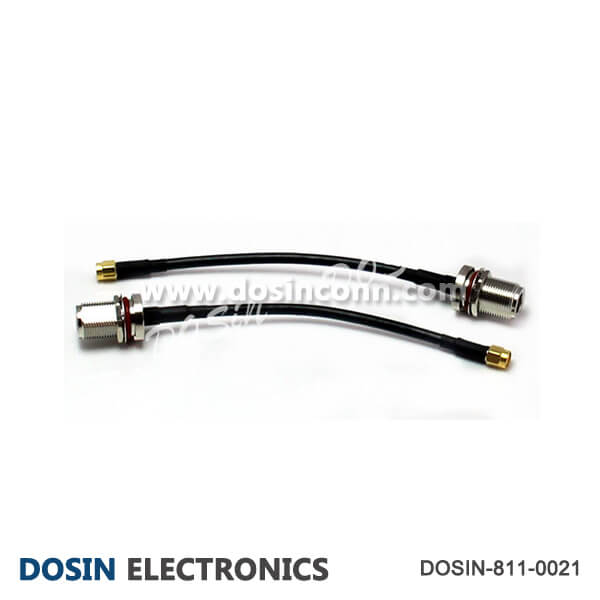Connectors for RG59 Coaxial Cable Assembly with SMA Male to N Bulkhead Waterproof Female