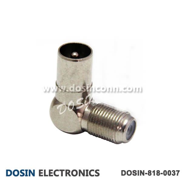 Coaxial Type F Right Angle Adapter Female to PAL Male
