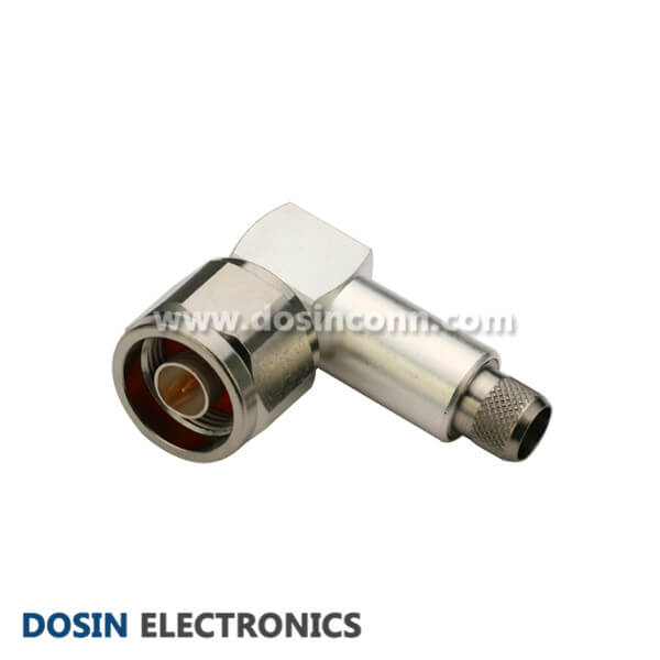 N Type Connector for LMR400 Right Angled Plug Crimp Type for Cable