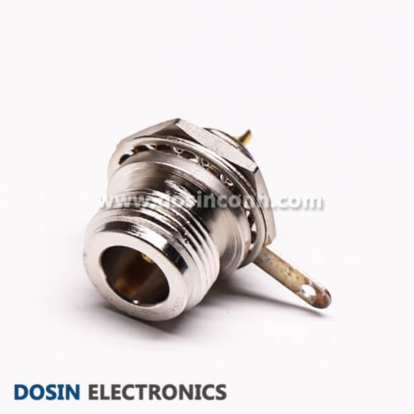UHF Bulkhead Connector Female 180 Degree Solder Type for Cable