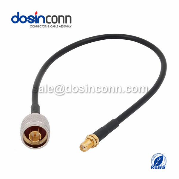 RF Coaxial Cable, N Straight Male, SMA Straight Female, RG58 Cable Assembly , SMA cable