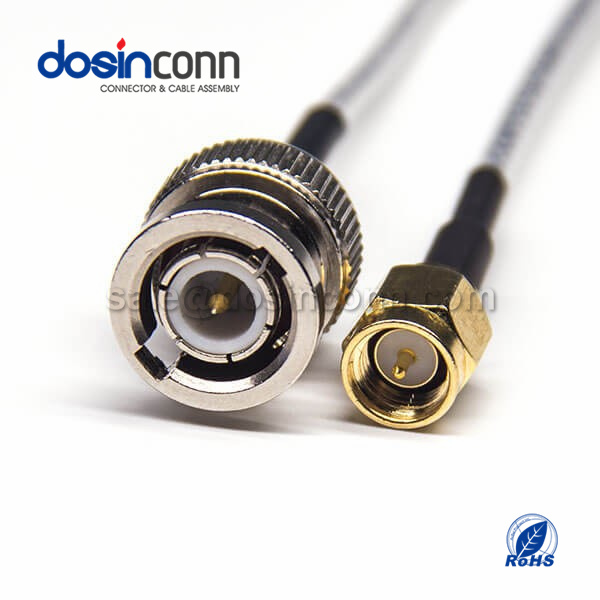 RF Coaxial Cable, SMA Straight Male, BNC Straight Male, RG316 Cable Assambly