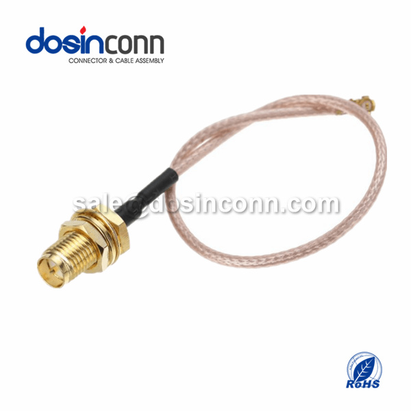 RF Coaxial Cable, RP SMA Straight Female, IPEX Angled Female, RG178 Cable Assembly , SMA cable