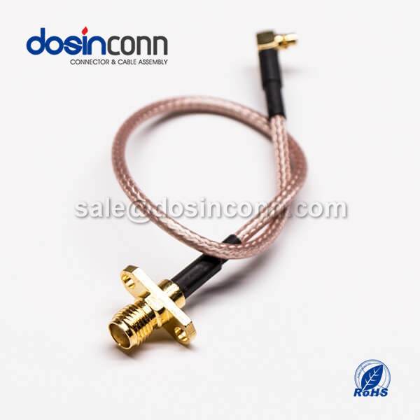 Pack of 2 pcs RG316 Pigtail SMA Female Antenna Connector to MMCX Male Coaxial Cable Adapter Right angle 12/30cm not 6/15cm 