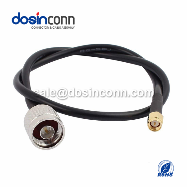 RF Coaxial Cable, N Straight Male, SMA Straight Male, RG58U Cable Assembly , SMA cable