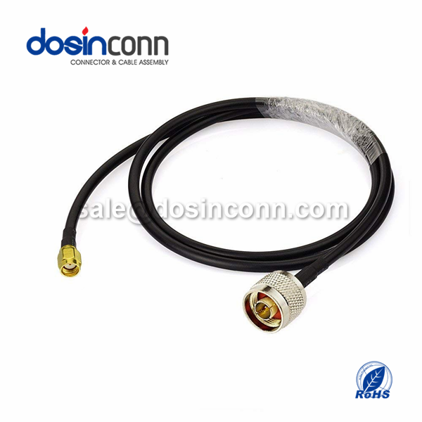 RF Coaxial Cable, N Straight Male, RP-SMA Straight Male, RG58 Cable Assembly , SMA cable