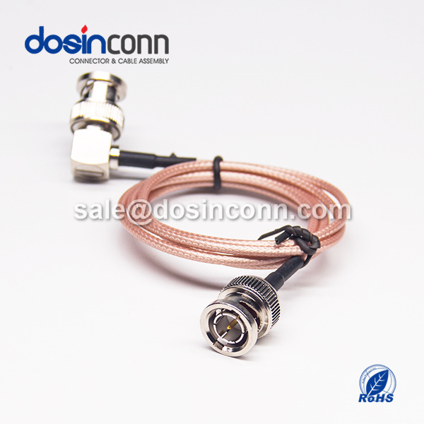 RF Coaxial Cable, BNC Straight Male, BNC Angled Male, RG179 Cable Assembly ,BNC Cable ,BNC to BNC ,BNC to BNC ,RG179 Cable
