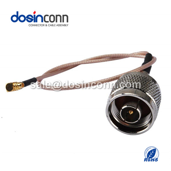 RF Coaxial Cable, N Straight Male, MMCX Right Angle Male, RG316 Cable Assembly, RF Cable Assemblies, N type Cable Assembly, MMCX to N -type, MMCX to N Cable