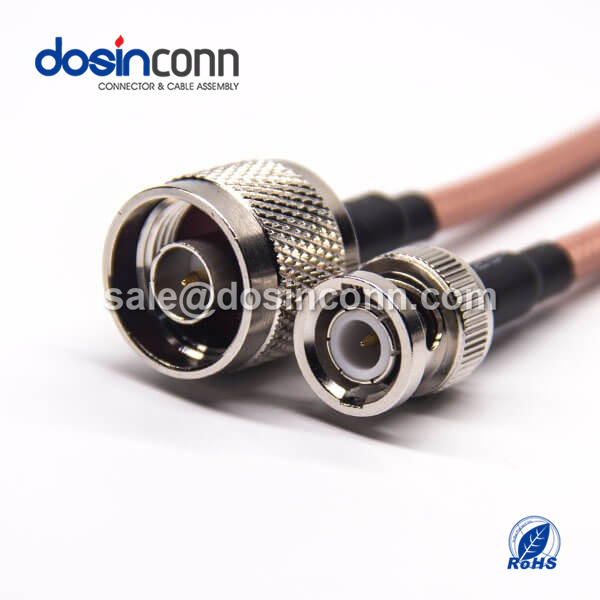 RF Coaxial Cable, N type Straight Male, BNC Straight Male, RG142 Cable Assembly ,BNC Cable ,BNC to N ,n BNC Cable ,RG142 Cable