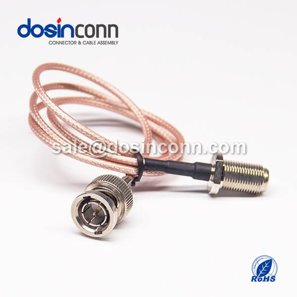 RF Coaxial Cable, BNC Straight Male, F Straight Female, RG179 Cable Assembly ,BNC Cable ,BNC to F ,f type to BNC ,RG179 Cable