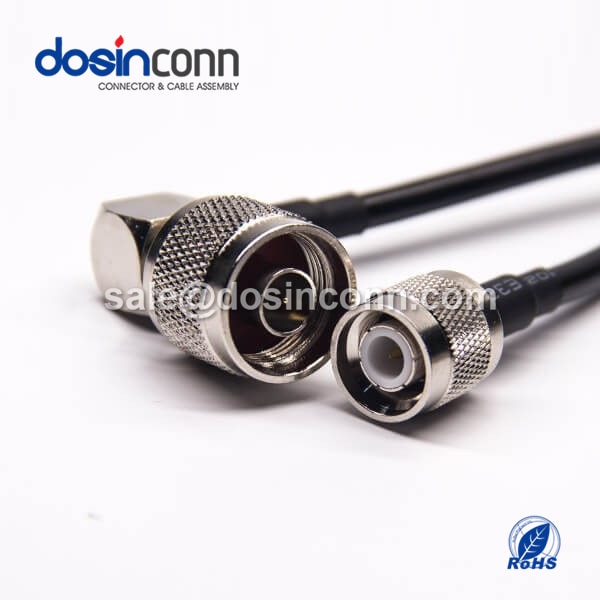 RF Coaxial Cable, TNC Straight Male, N Type Angled Male, RG223 RG58 Cable Assembly, RF Cable Assemblies, N type Cable Assembly, TNC N cable, TNC to N Cable