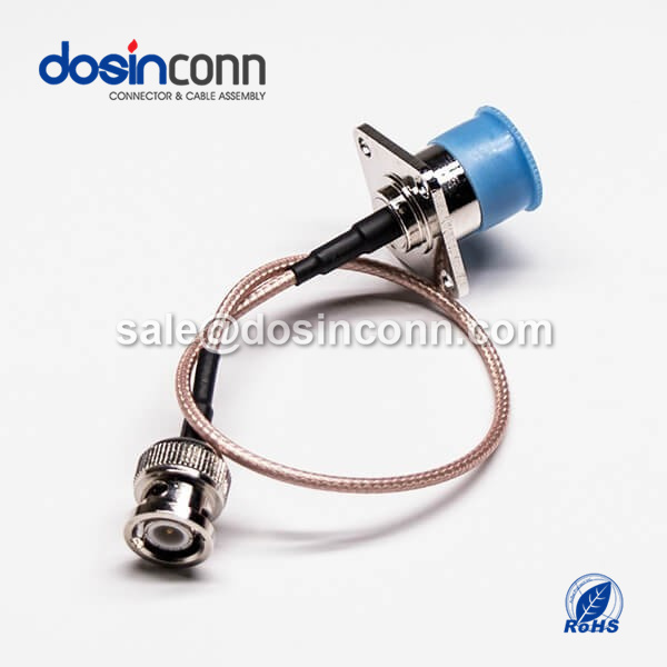 RF Cable, Straight/180°, BNC Male, N Female, 4 Hole Flange ,BNC Cable ,BNC to N ,Type N To BNC Adapter ,RG316 Cable